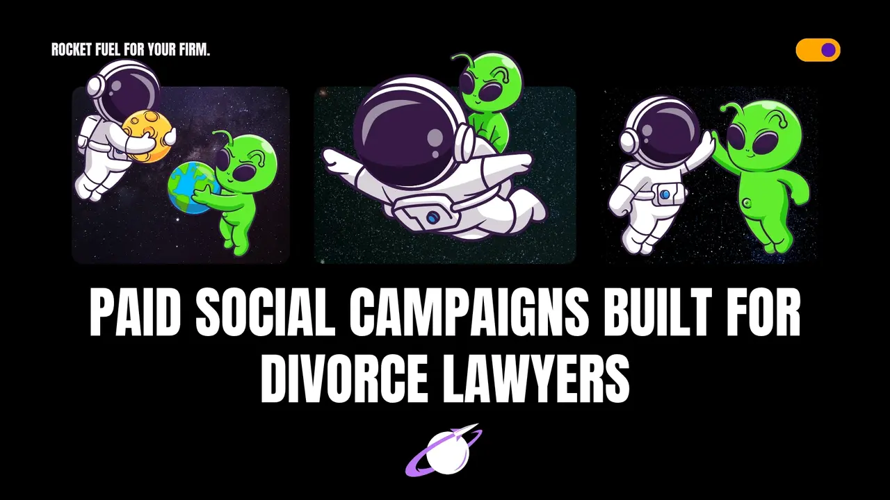Paid Social Campaigns Built for Divorce Lawyers editorial graphic created for Legal Leads Group